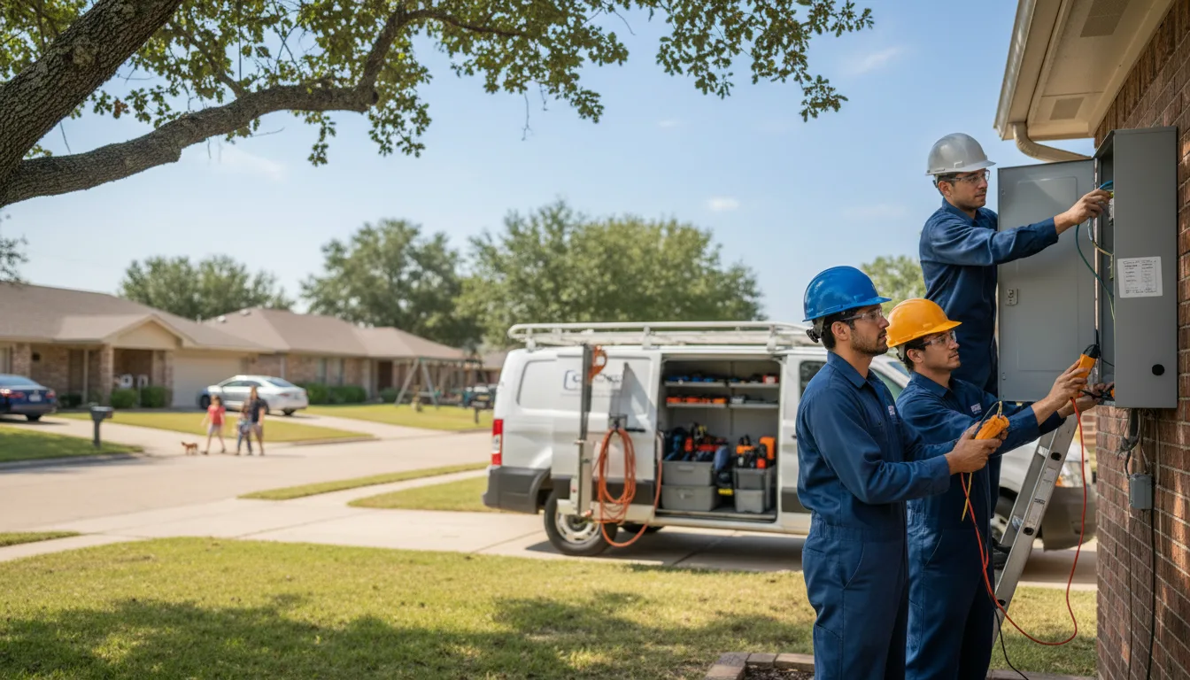 Certified electrician providing emergency electrical services in Burkett, TX